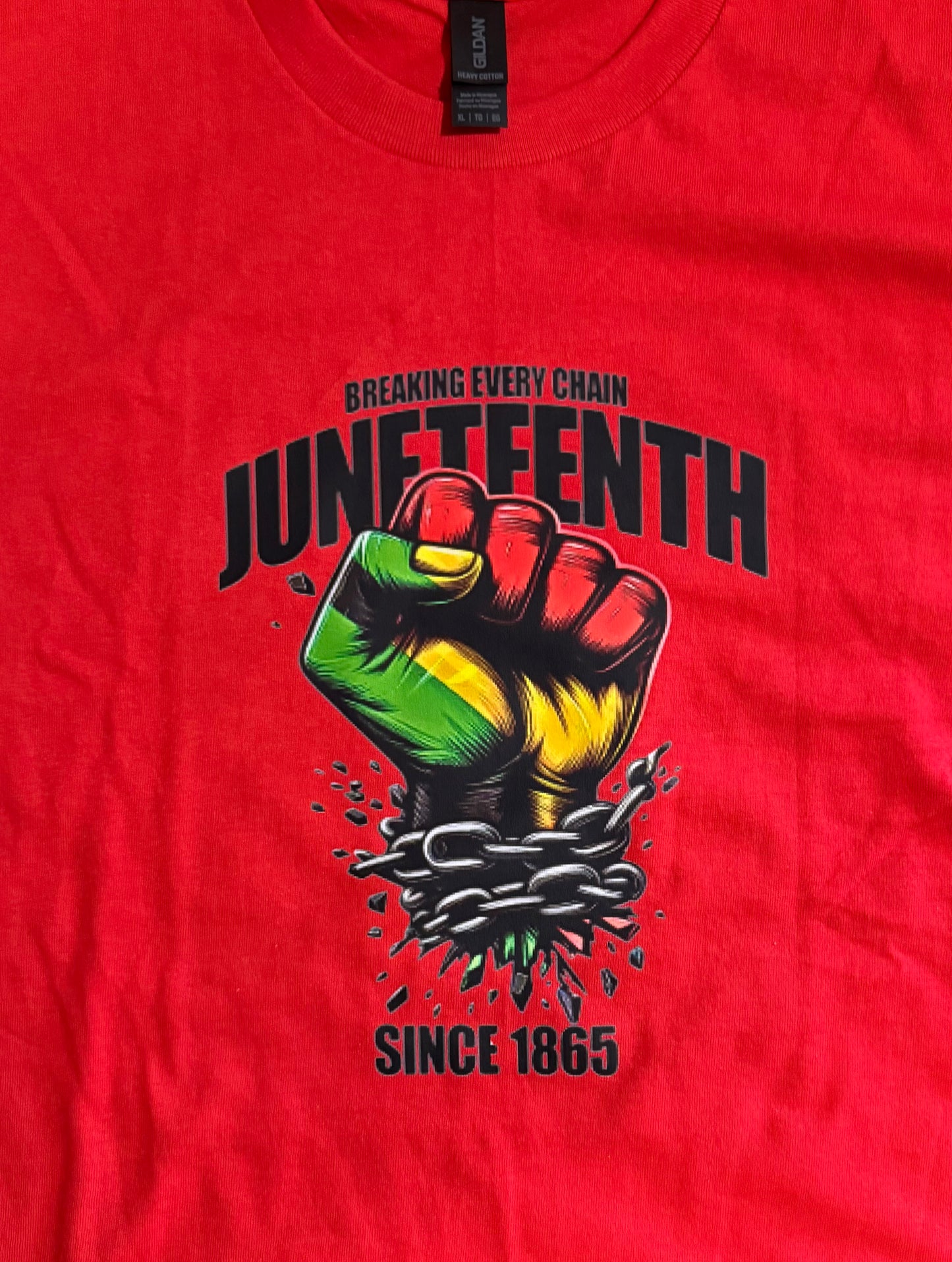 Juneteenth T-shirts (Available in White, Yellow (Daisy) Yellow Gold, Red, Green and Black colors) includes shipping and handling