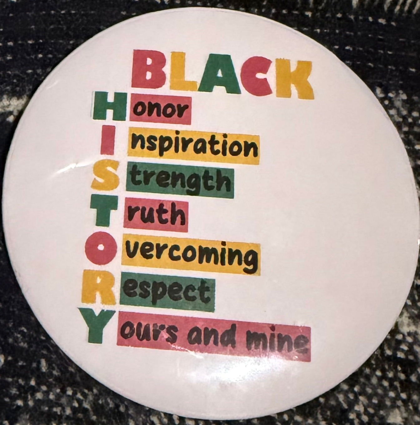 Black History Month buttons (3 inch, 7 designs)