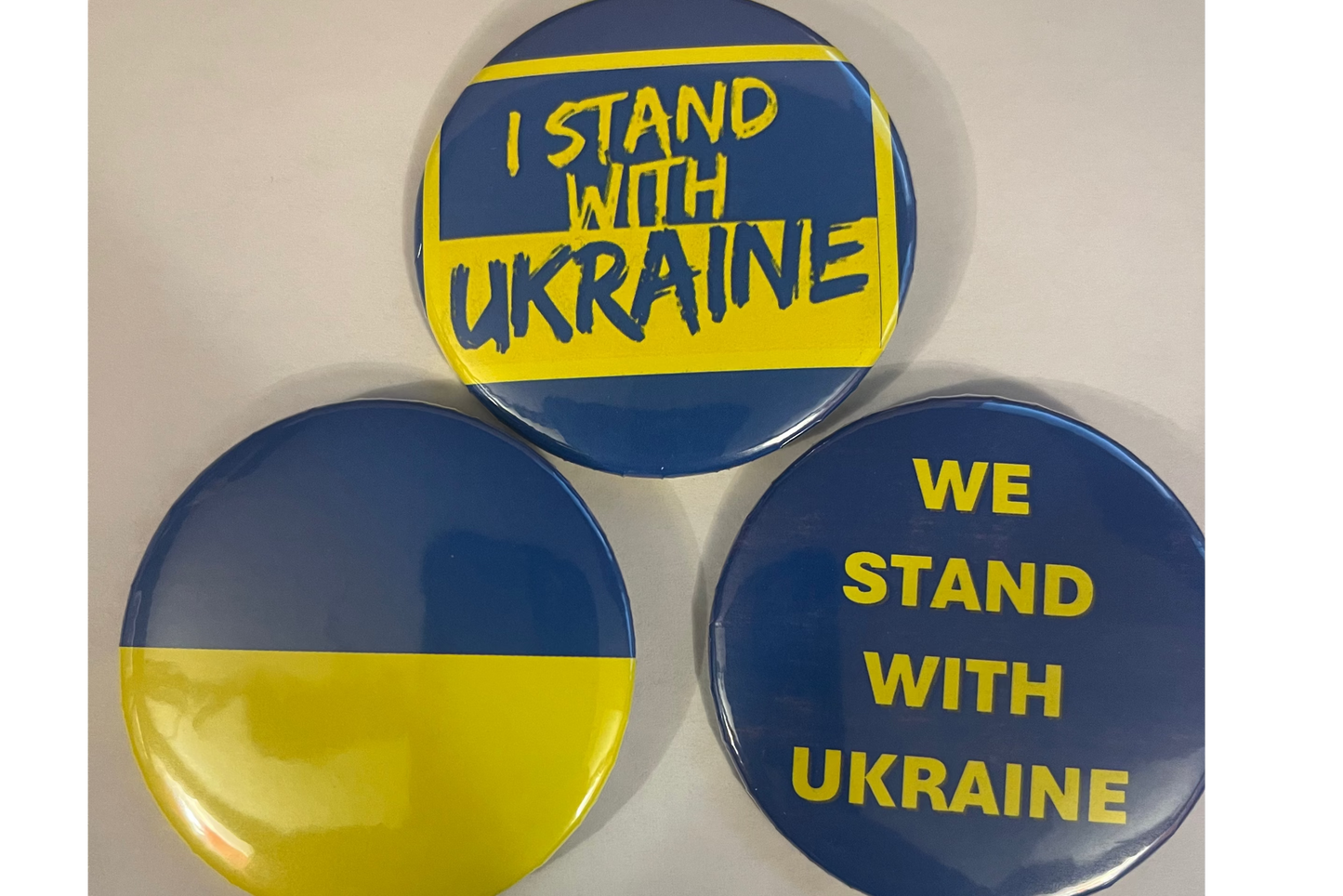 UKRAINE SUPPORT BUTTONS (3 options, 2.25”) Buy 3, Get 1 FREE!
