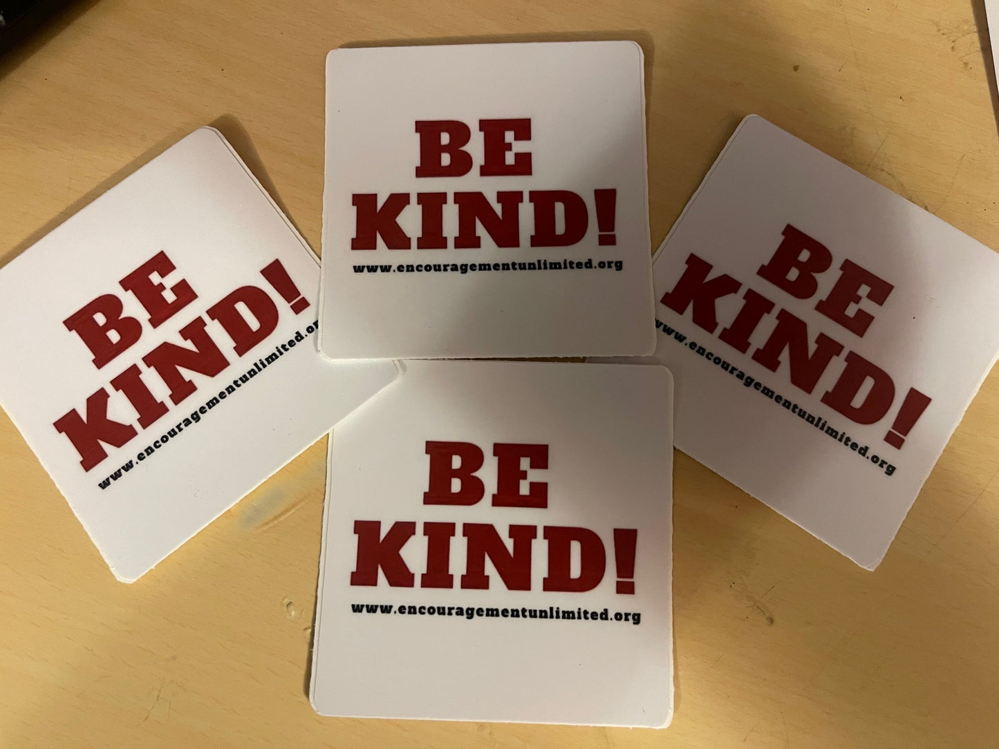 "BE KIND" stickers