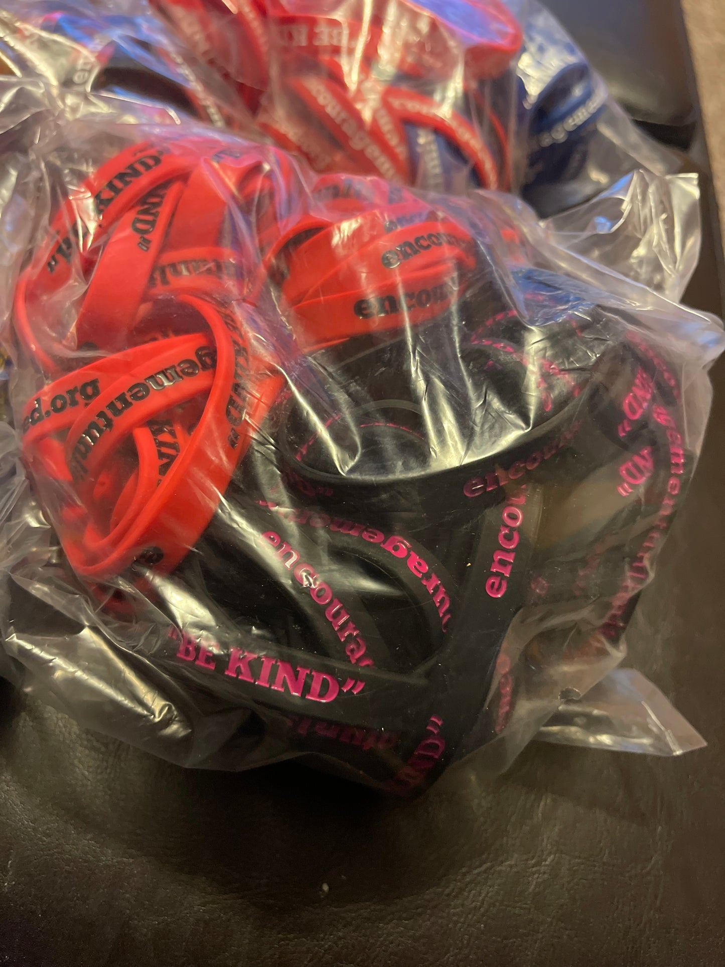 “BE KIND” wristbands (different colors)