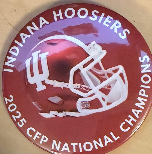Indiana Hoosiers CFP National Championship buttons ( 3”, 4 designs)