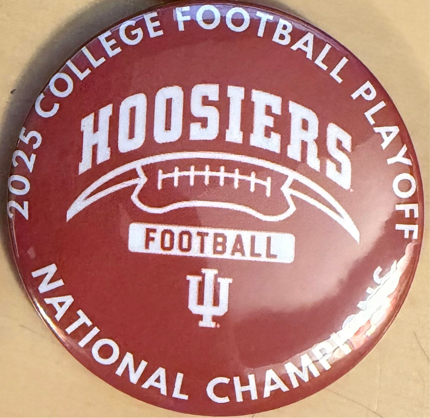 Indiana Hoosiers CFP National Championship buttons ( 3”, 4 designs)