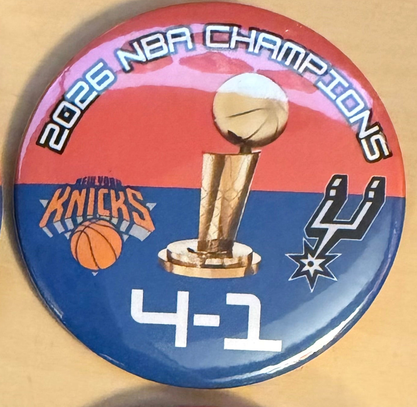 New York Knicks Championship Buttons (3 inch, 8 design options) LIMITED EDITION