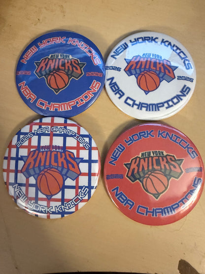 New York Knicks Championship Buttons (3 inch, 8 design options) LIMITED EDITION