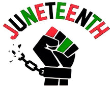 Load image into Gallery viewer, Juneteenth T-shirts (Available in White and Yellow Gold colors)
