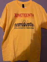 Load image into Gallery viewer, Juneteenth Tshirt -St Louis skyline
