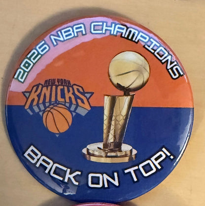 New York Knicks Championship Buttons (3 inch, 8 design options) LIMITED EDITION