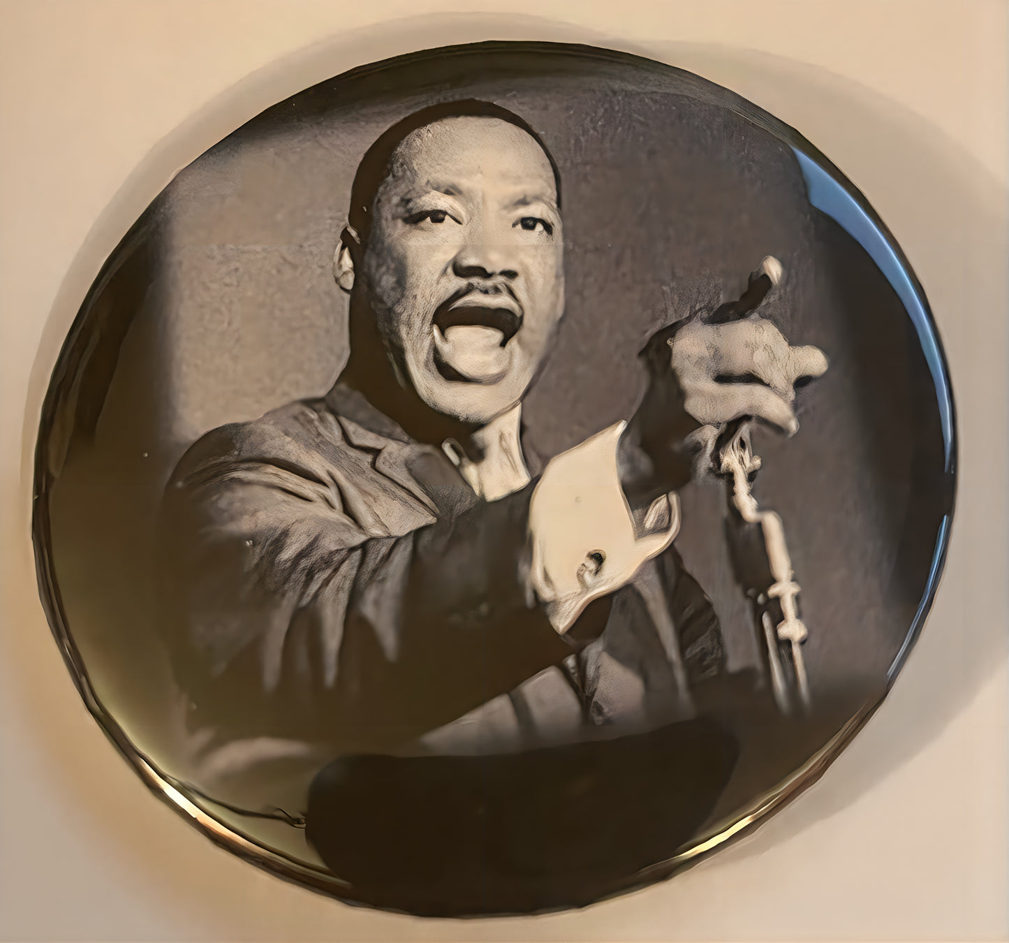 2.25” Rev. Dr. Martin Luther King, Jr commemorative button (2 designs)