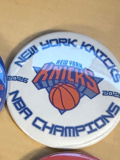 New York Knicks Championship Buttons (3 inch, 8 design options) LIMITED EDITION
