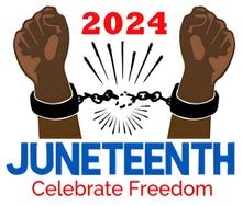 Load image into Gallery viewer, Juneteenth T-shirts (Available in White and Yellow Gold colors)
