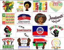 Load image into Gallery viewer, Juneteenth T-shirts (Available in White and Yellow Gold colors)
