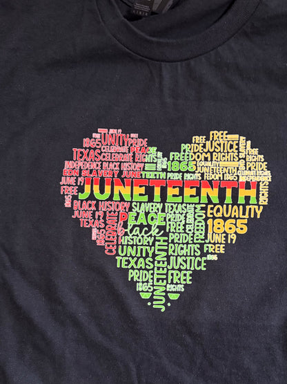 Juneteenth T-shirts (Available in White, Yellow (Daisy) Yellow Gold, Red, Green and Black colors) includes shipping and handling
