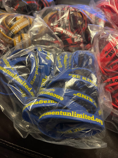 “BE KIND” wristbands (different colors)