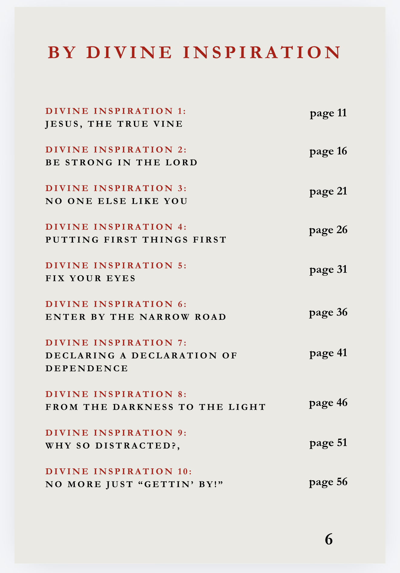 BY DIVINE INSPIRATION