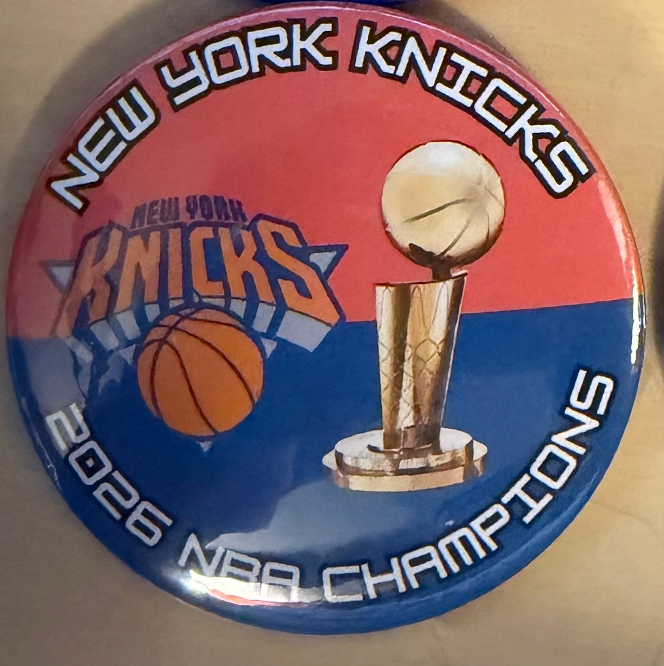 New York Knicks Championship Buttons (3 inch, 8 design options) LIMITED EDITION