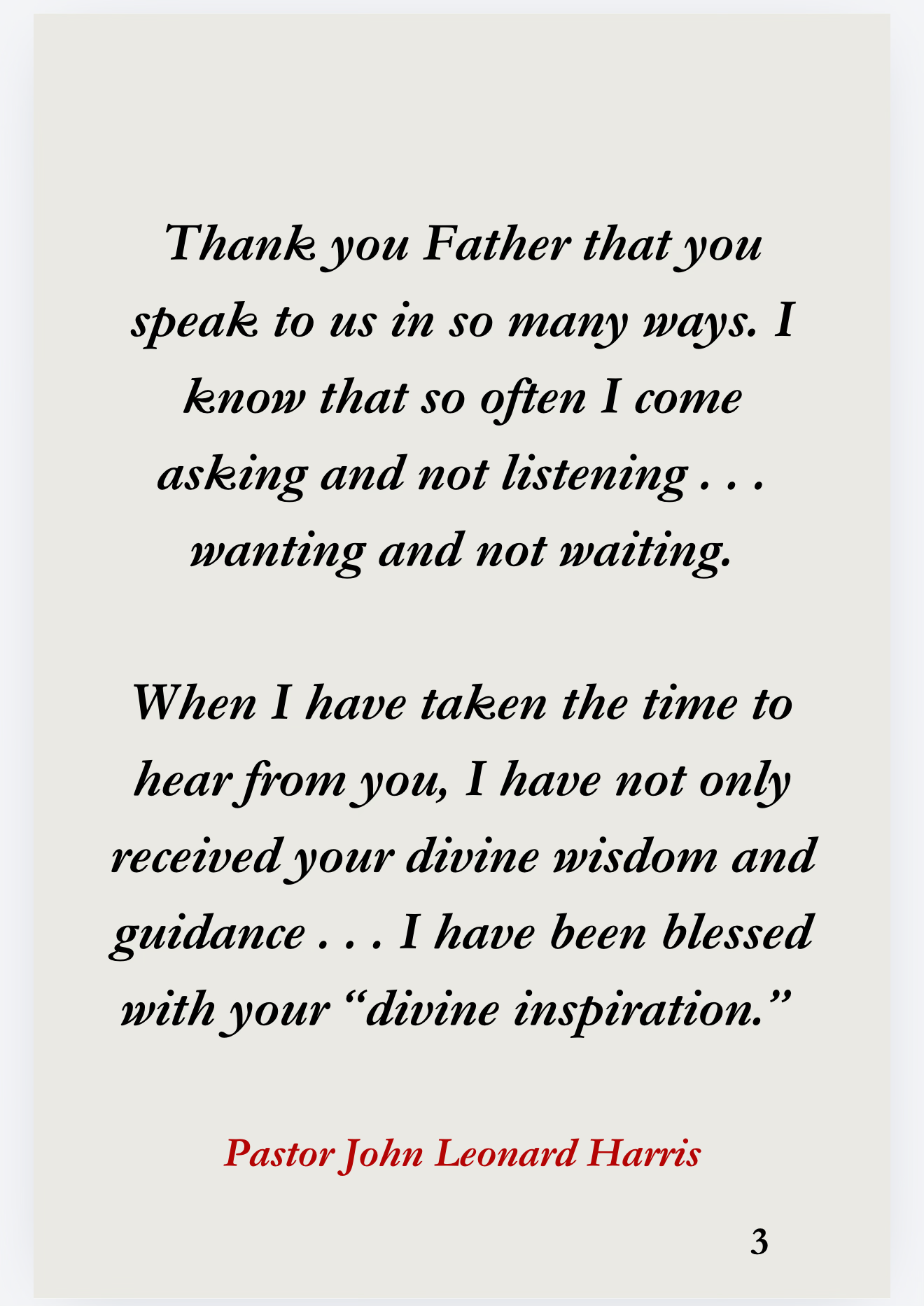 BY DIVINE INSPIRATION