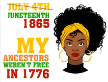 Load image into Gallery viewer, Juneteenth T-shirts (Available in White and Yellow Gold colors)
