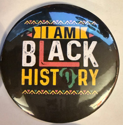 Black History Month buttons (3 inch, 7 designs)
