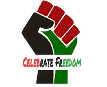 Load image into Gallery viewer, Juneteenth T-shirts (Available in White and Yellow Gold colors)
