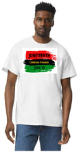 Load image into Gallery viewer, Juneteenth T-shirts (Available in White and Yellow Gold colors)
