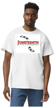 Load image into Gallery viewer, Juneteenth T-shirts (Available in White and Yellow Gold colors)
