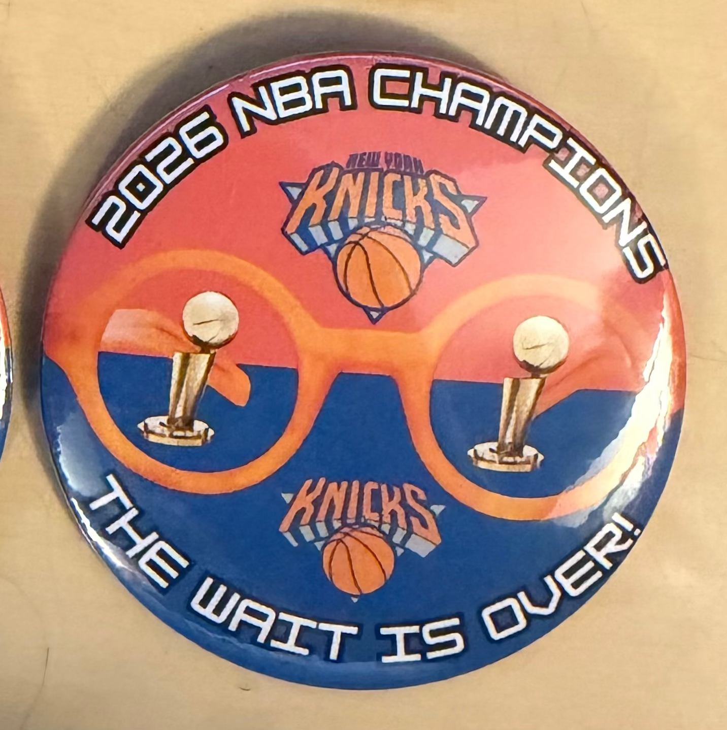New York Knicks Championship Buttons (3 inch, 8 design options) LIMITED EDITION