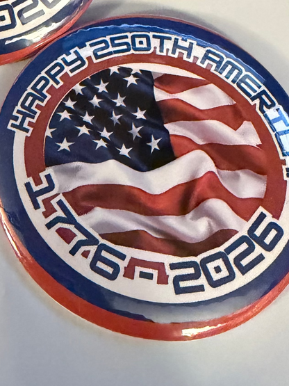 AMERICA 250 buttons (3 inch, 3 in set)