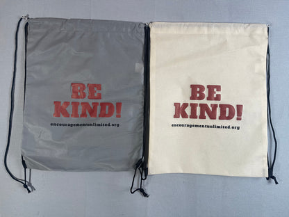 “BE KIND” drawstring bags