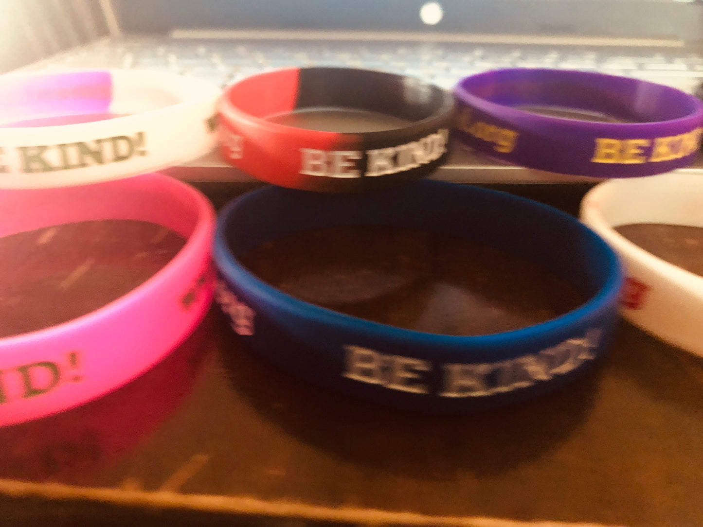 “BE KIND” wristbands (different colors)