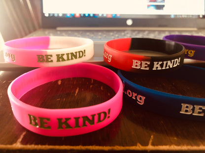 “BE KIND” wristbands (different colors)