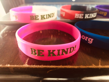 “BE KIND” wristbands (different colors)