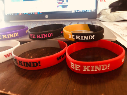“BE KIND” wristbands (different colors)