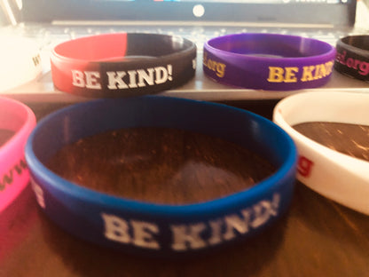 “BE KIND” wristbands (different colors)